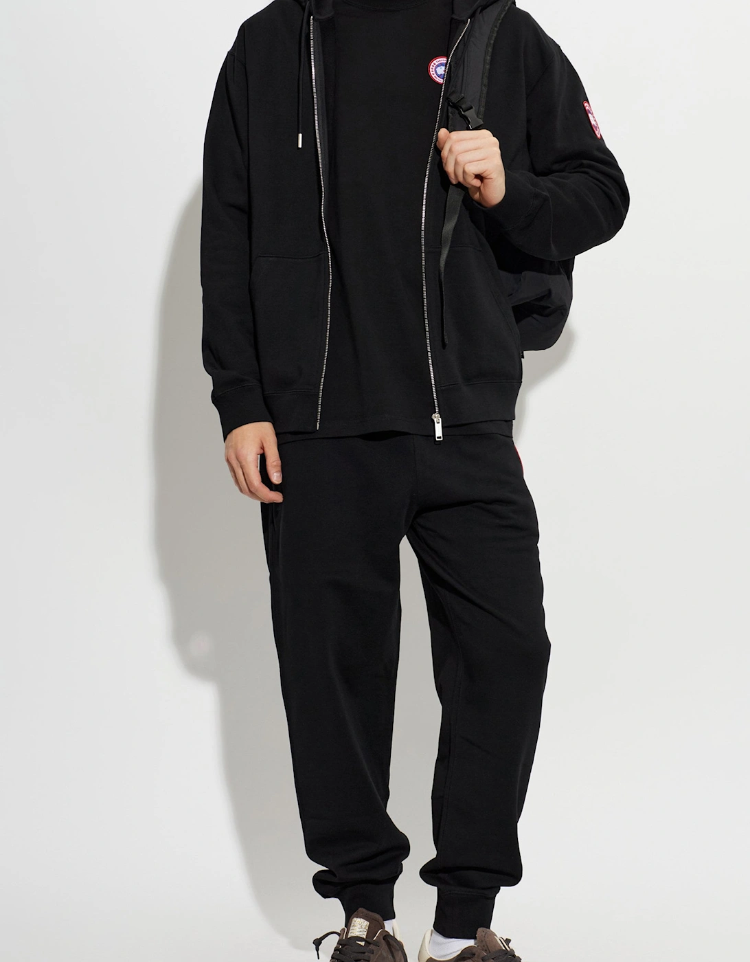 Loon Full Zip Hooded Top Black