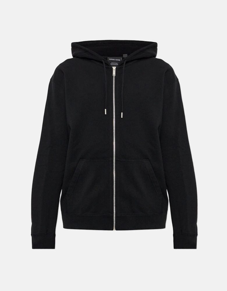 Loon Full Zip Hooded Top Black