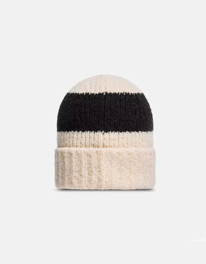 Block Stripe Hat Cream