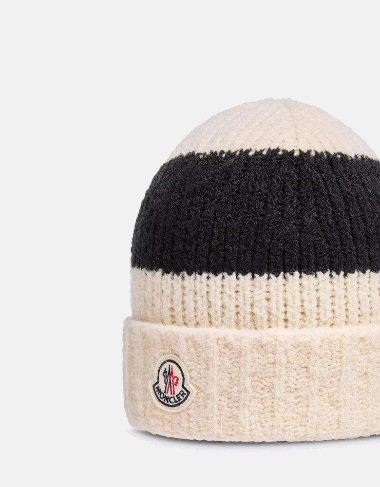 Block Stripe Hat Cream