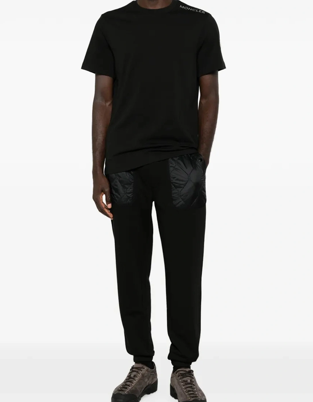 Cuffed Cotton Joggers Black