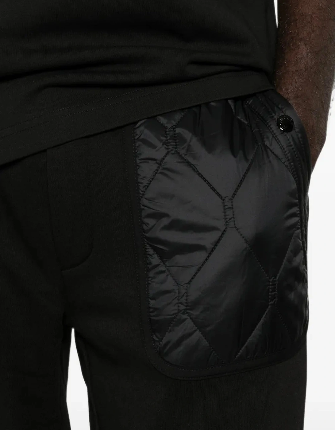 Cuffed Cotton Joggers Black