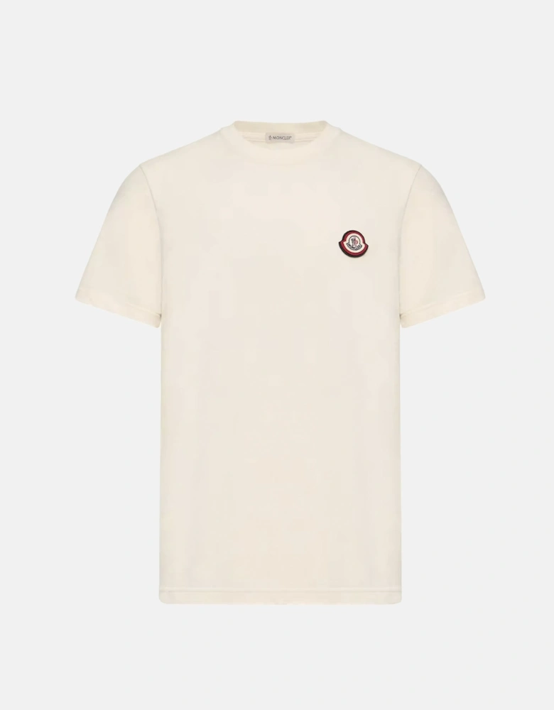 Branded Cotton T Shirt Beige