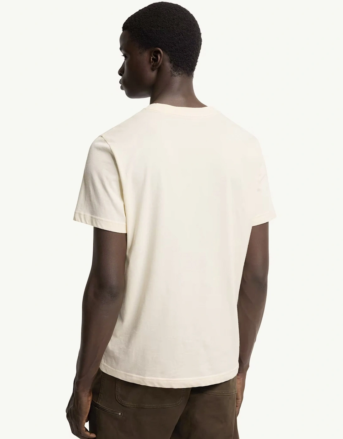 Branded Cotton T Shirt Beige