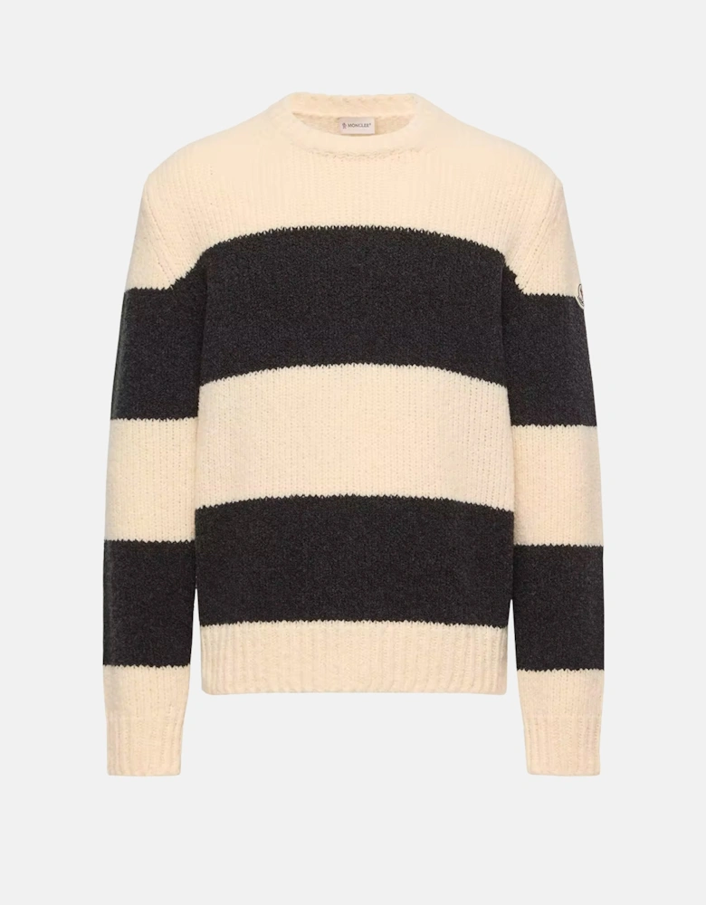 Block Stripe Sweater Cream