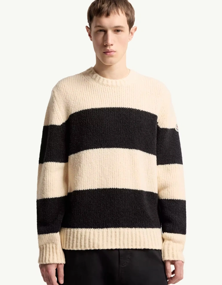 Block Stripe Sweater Cream