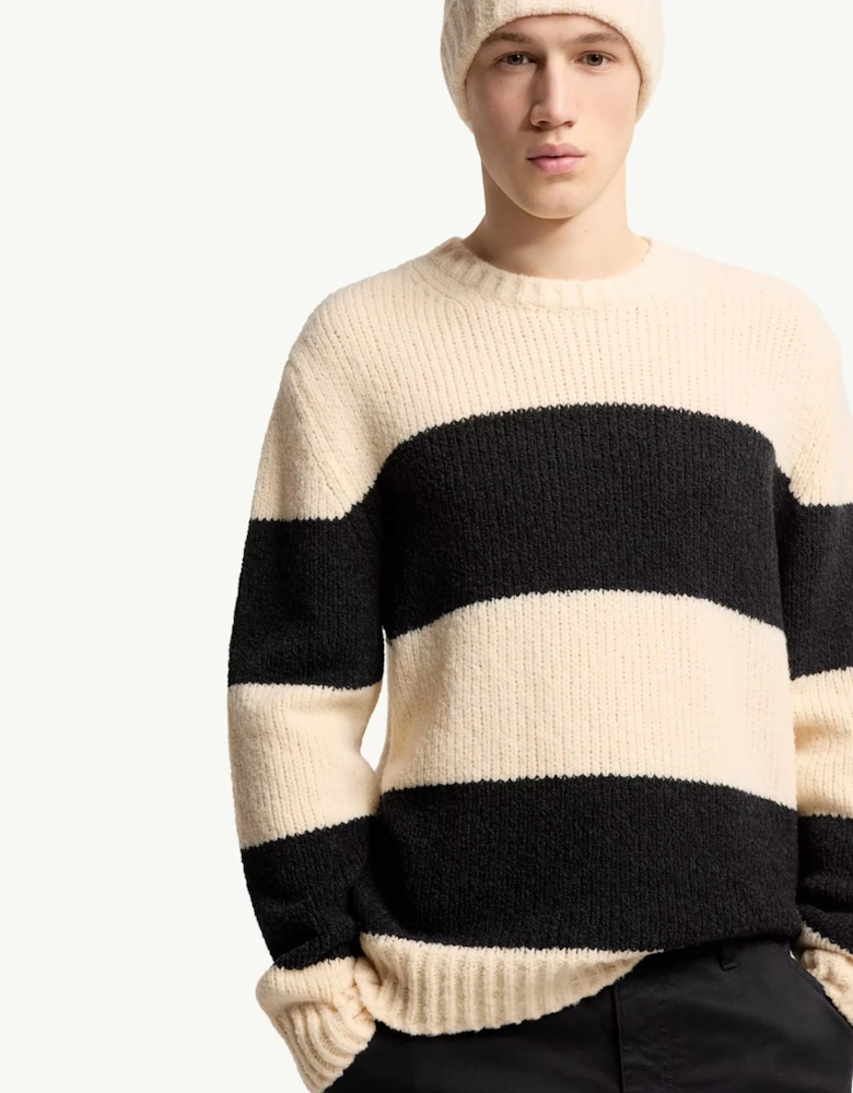 Block Stripe Sweater Cream