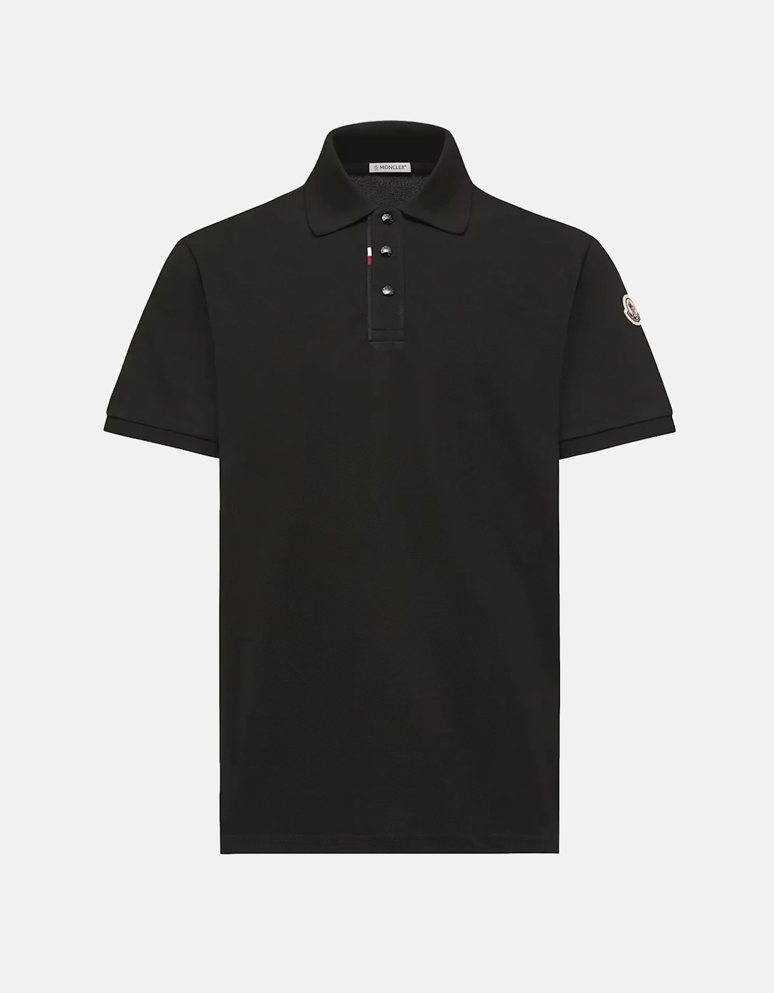 Moncler Men's Black Cotton Polo Shirt - Size 40