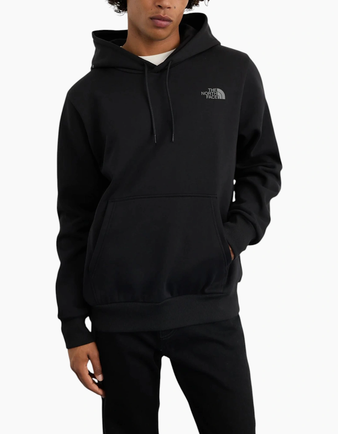 The North Face Hoodie Mens Hood Logo Pullover Casual Hooded Sweatshirt Black