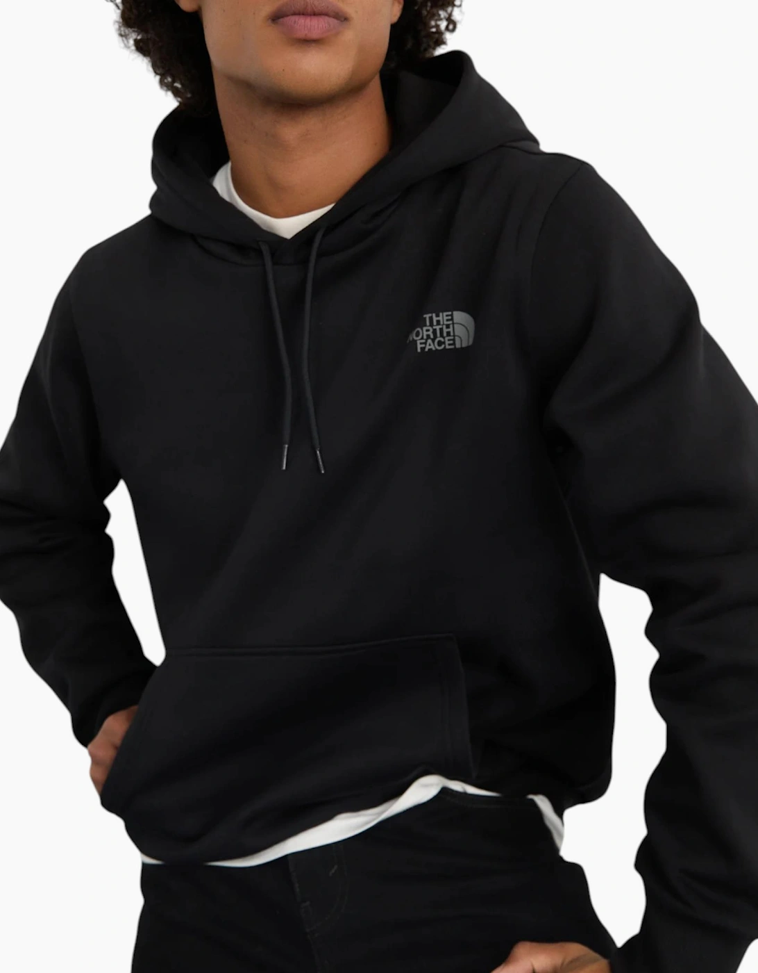 The North Face Hoodie Mens Hood Logo Pullover Casual Hooded Sweatshirt Black