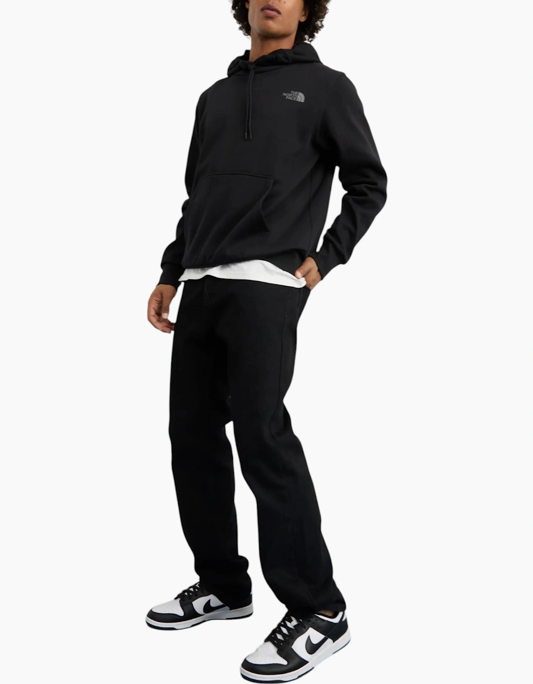The North Face Hoodie Mens Hood Logo Pullover Casual Hooded Sweatshirt Black
