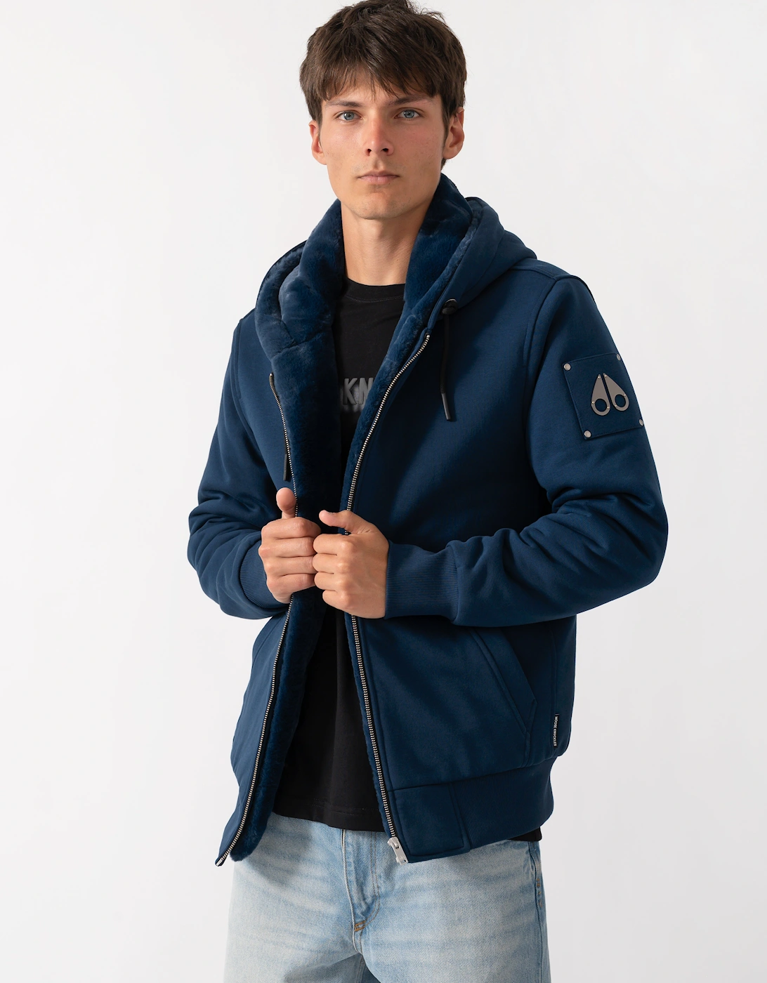 Moose Knuckles Classic Bunny 3 Mens Fleece Hoodie - Nightfall 2017