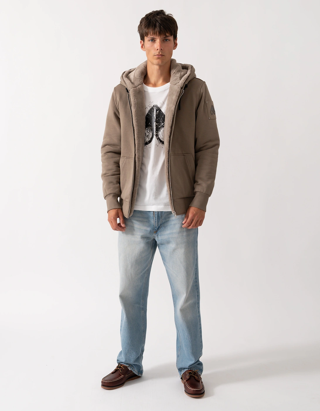 Moose Knuckles Classic Bunny 3 Mens Fleece Hoodie - Ashen 2019