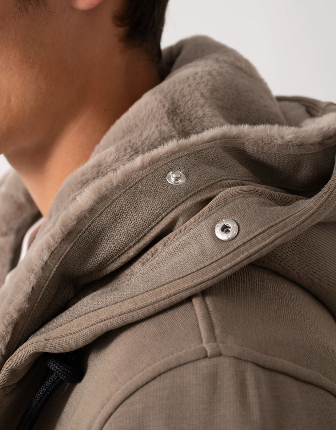 Moose Knuckles Classic Bunny 3 Mens Fleece Hoodie - Ashen 2019
