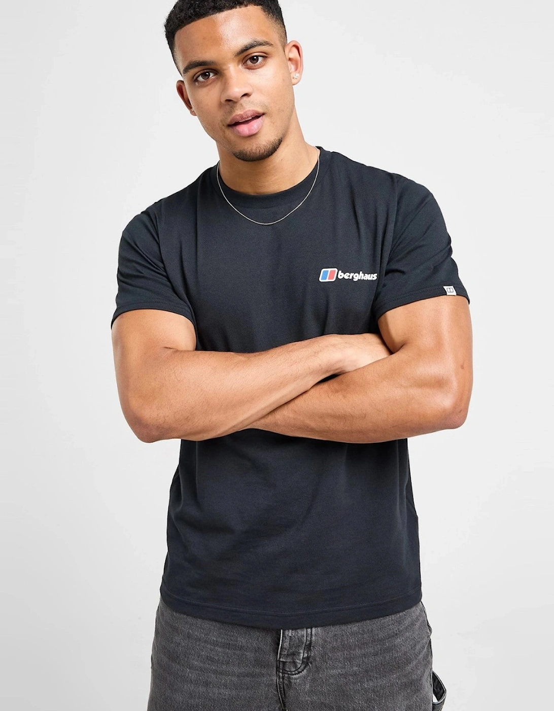 Berghaus Mens Mount Diagram Graphic Cotton T Shirt in Black