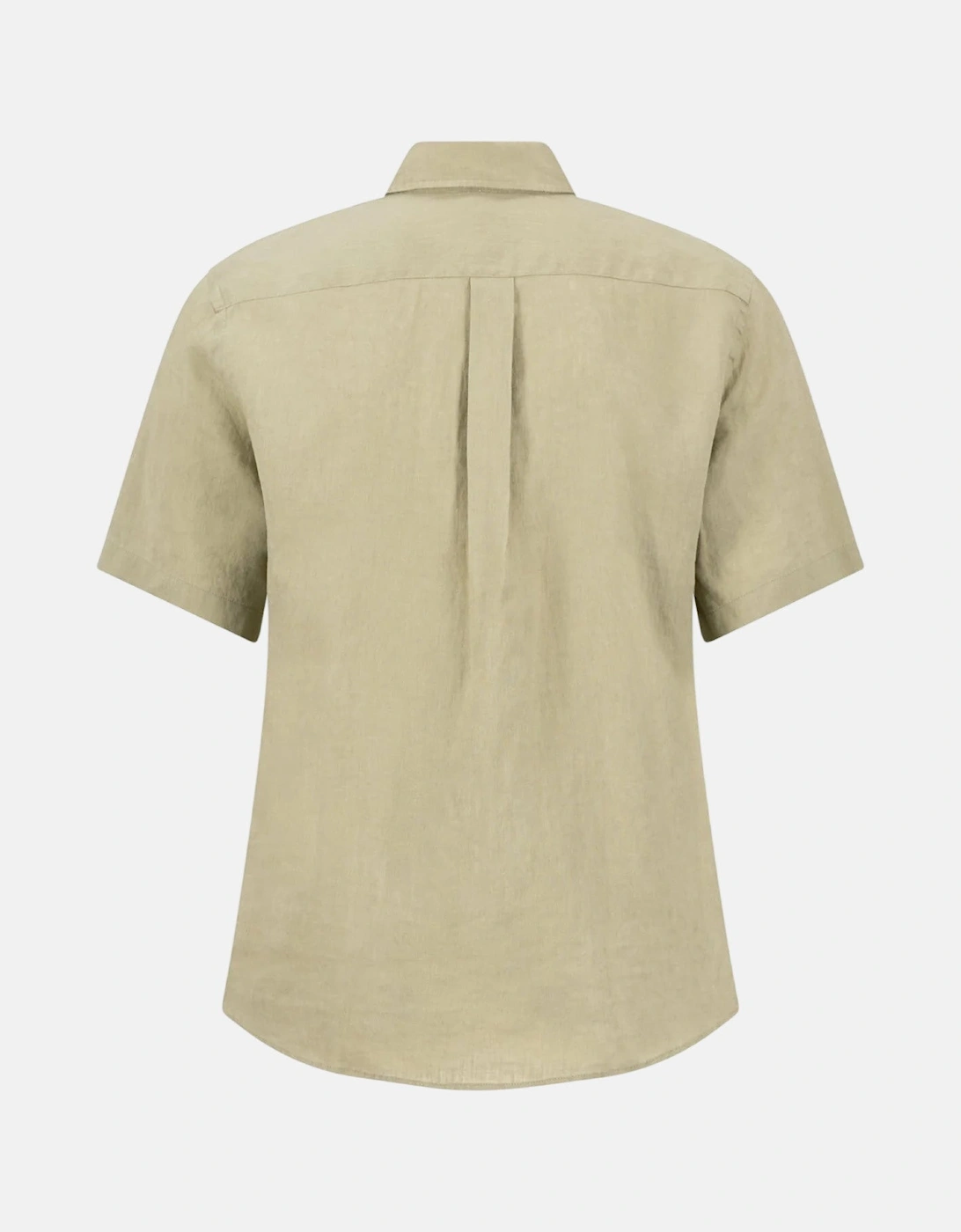 Premium Linen Button Down Short Sleeved Shirt Pistachio
