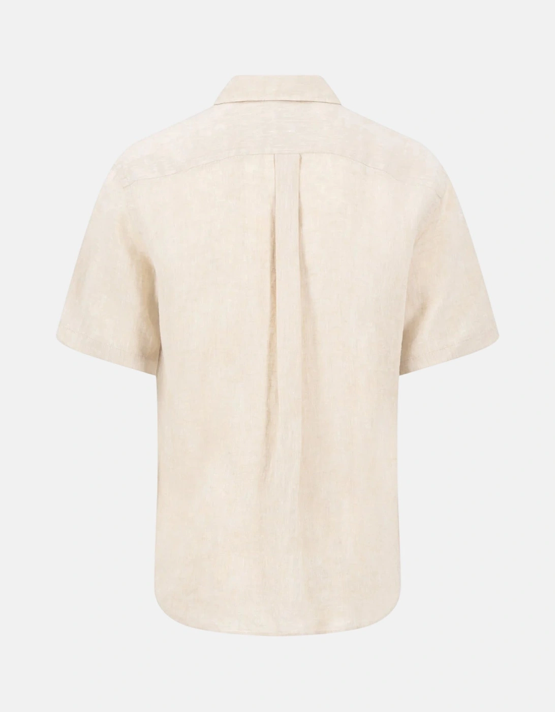 Premium Linen Button Down Short Sleeved Shirt Sand