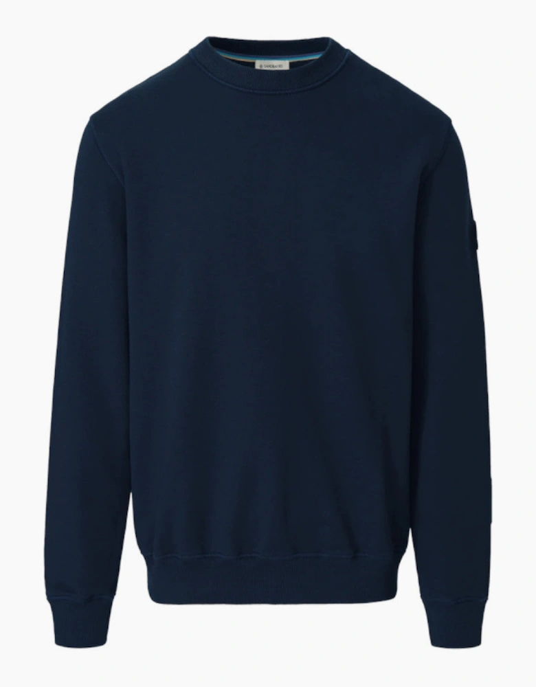 Sandbanks Badge Logo Sweatshirt Navy