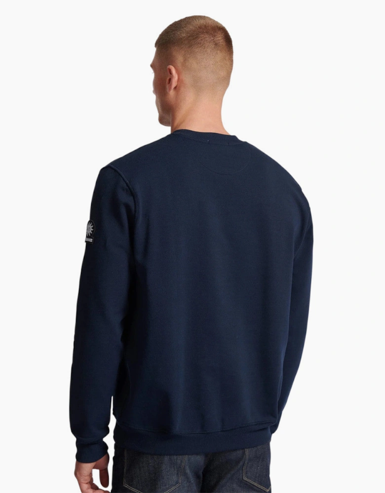 Sandbanks Badge Logo Sweatshirt Navy