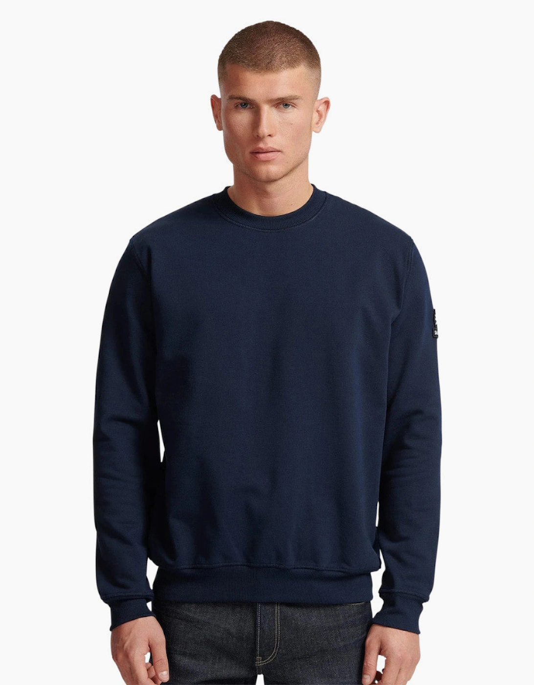 Sandbanks Badge Logo Sweatshirt Navy