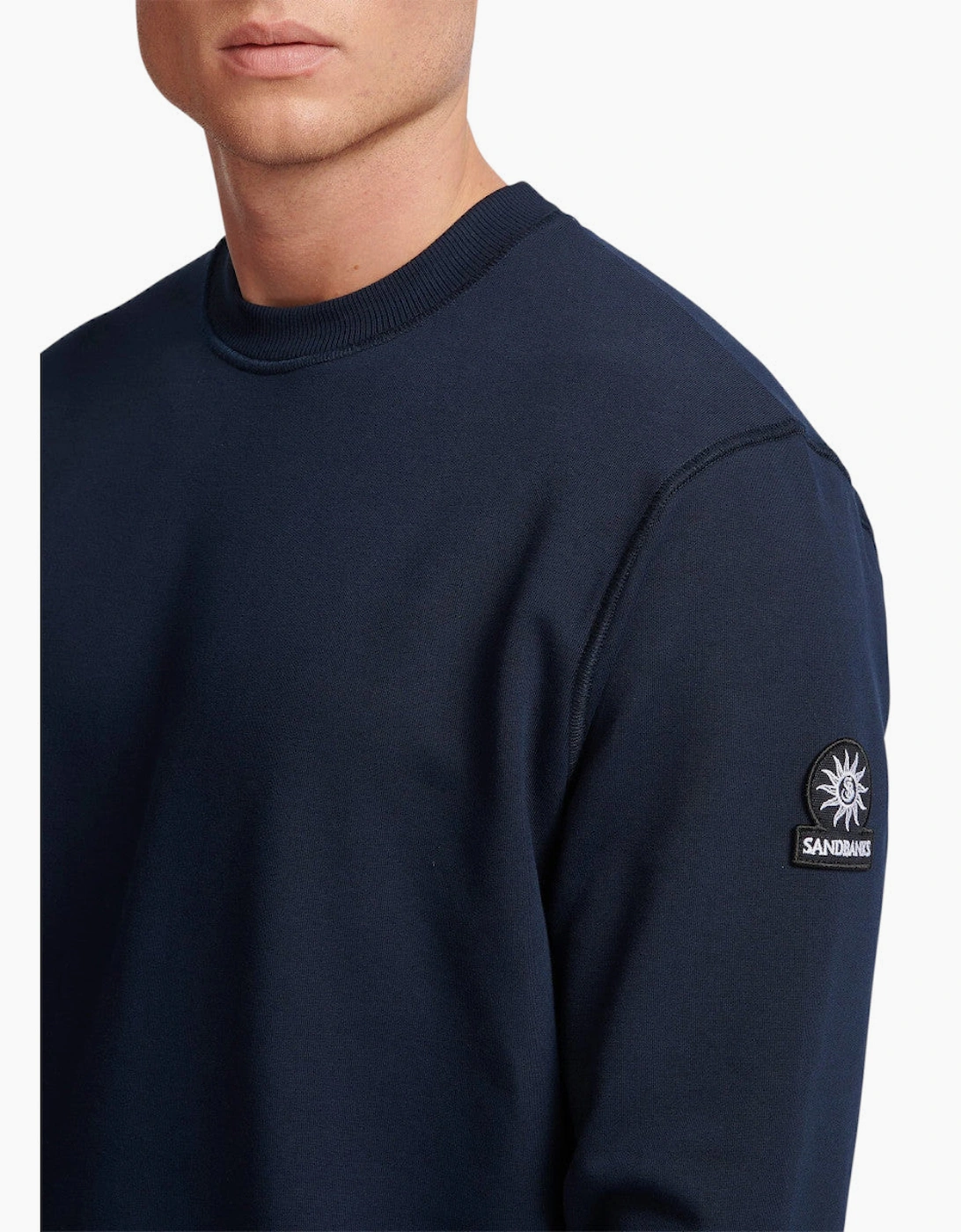 Sandbanks Badge Logo Sweatshirt Navy