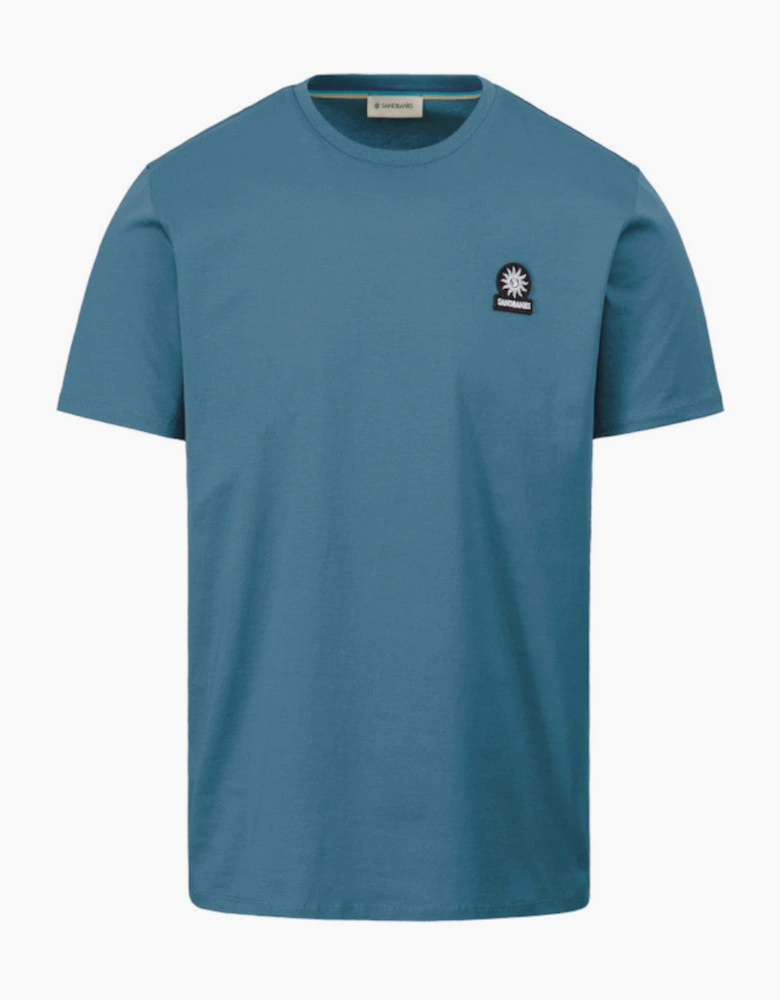 Sandbanks Mercerised Badge T-Shirt A1-26 Teal