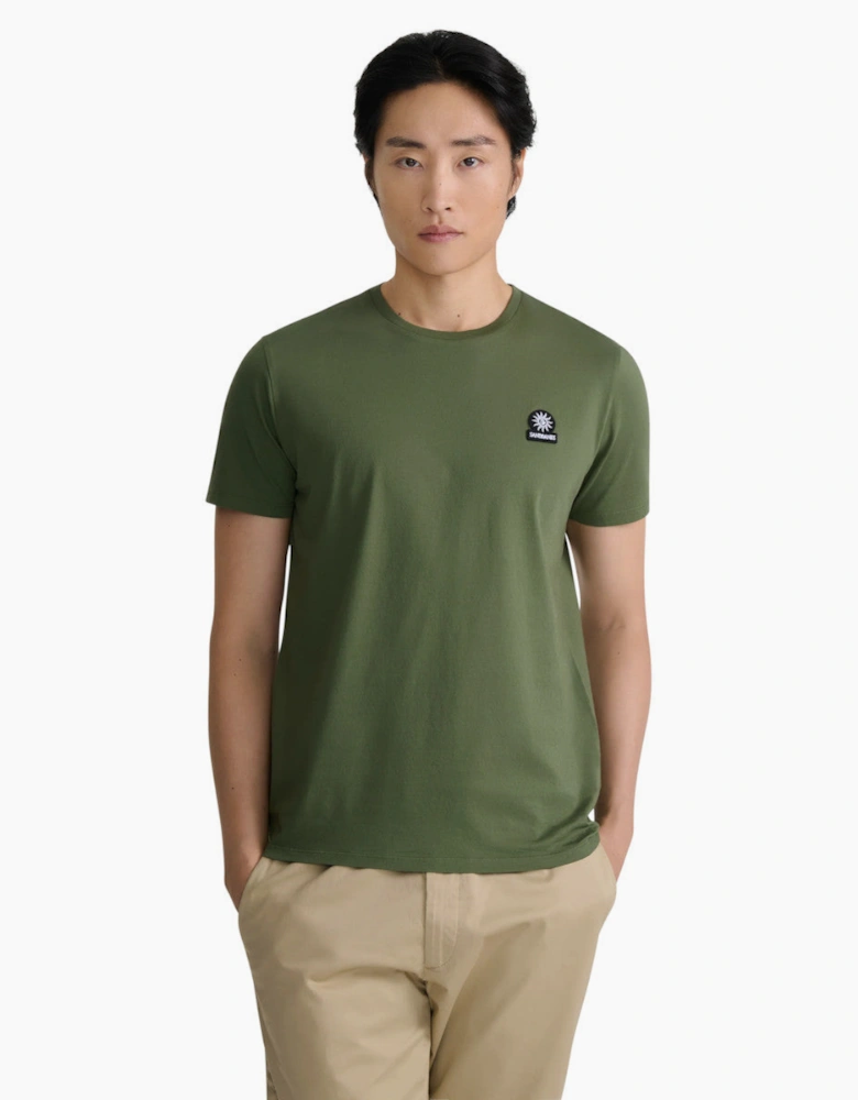 Sandbanks Mercerised Badge T-Shirt A1-26 Olive