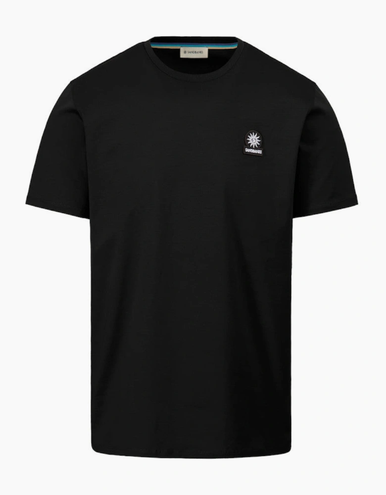 Sandbanks Mercerised Badge T-Shirt A1-26 Black