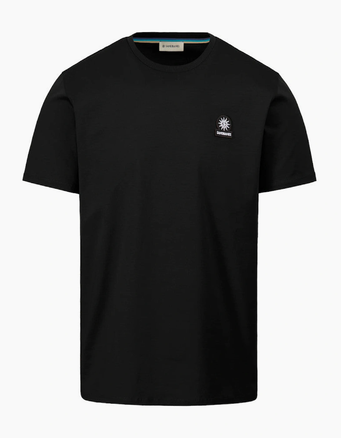 Sandbanks Mercerised Badge T-Shirt A1-26 Black