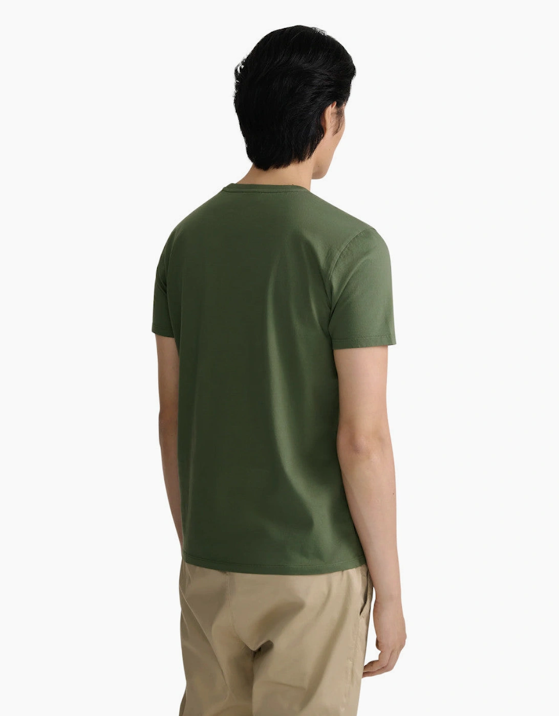 Sandbanks Mercerised Badge T-Shirt A1-26 Olive