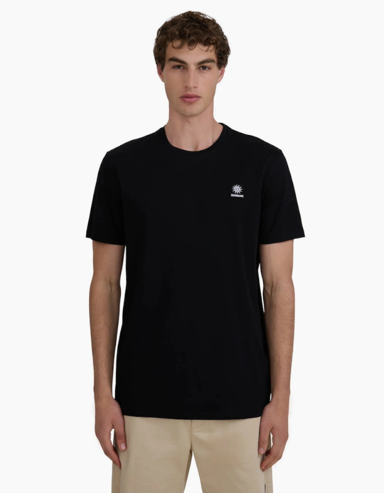 Sandbanks Mercerised Badge T-Shirt A1-26 Black