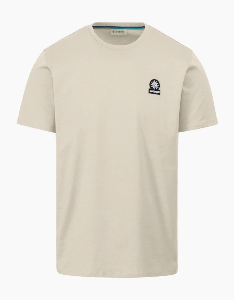 Sandbanks Mercerised Badge T-Shirt A1-26 Stone