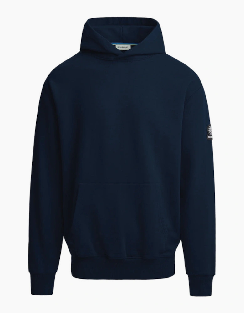 Sandbanks Badge Logo Hoodie Navy