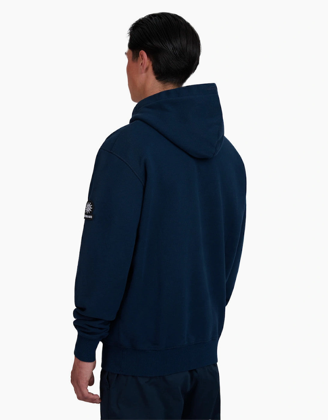 Sandbanks Badge Logo Hoodie Navy