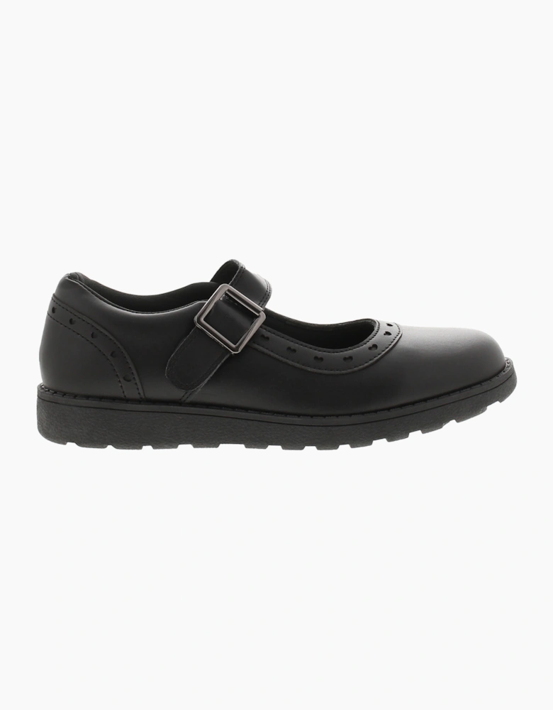 Princess Stardust Girls School Shoes Starry Touch Fastening black UK Size