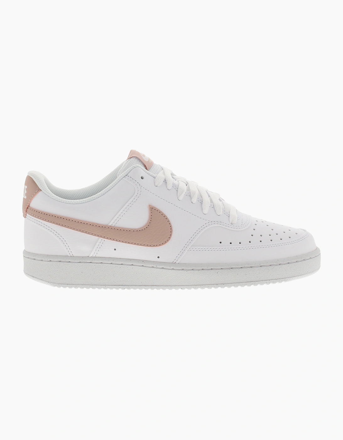 Nike Womens Trainers Court Vision Low Leather Lace Up white pink UK Size