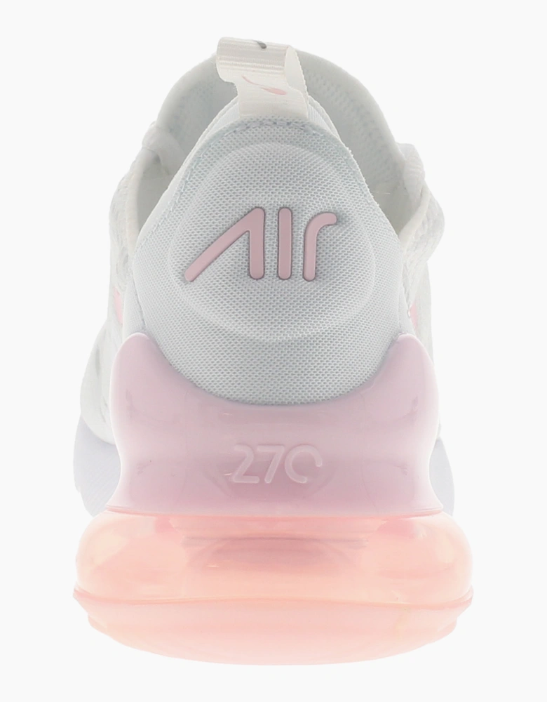 Nike Girls Trainers Air Max 270 Gs Lace Up white pink UK Size
