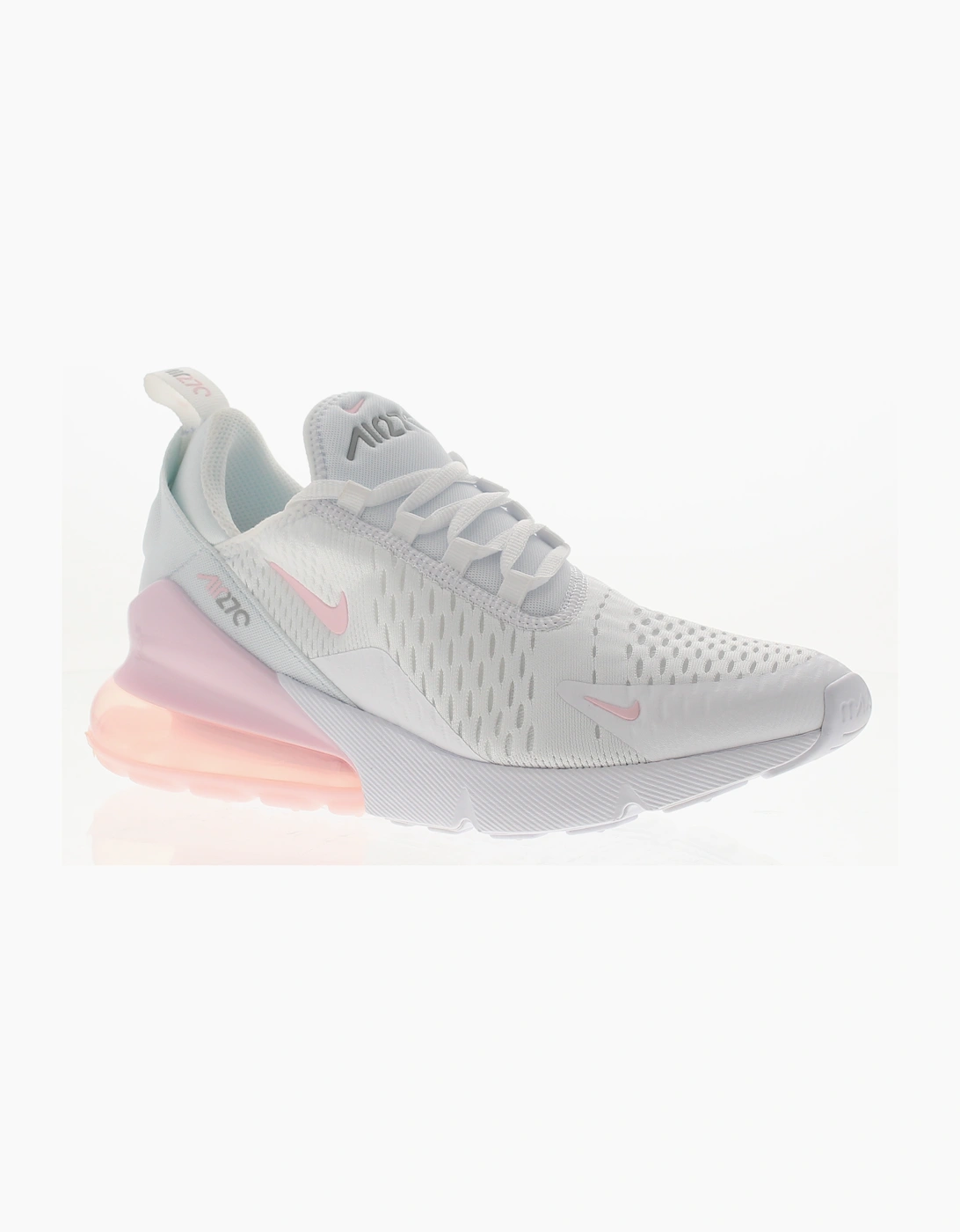 Nike Girls Trainers Air Max 270 Gs Lace Up white pink UK Size