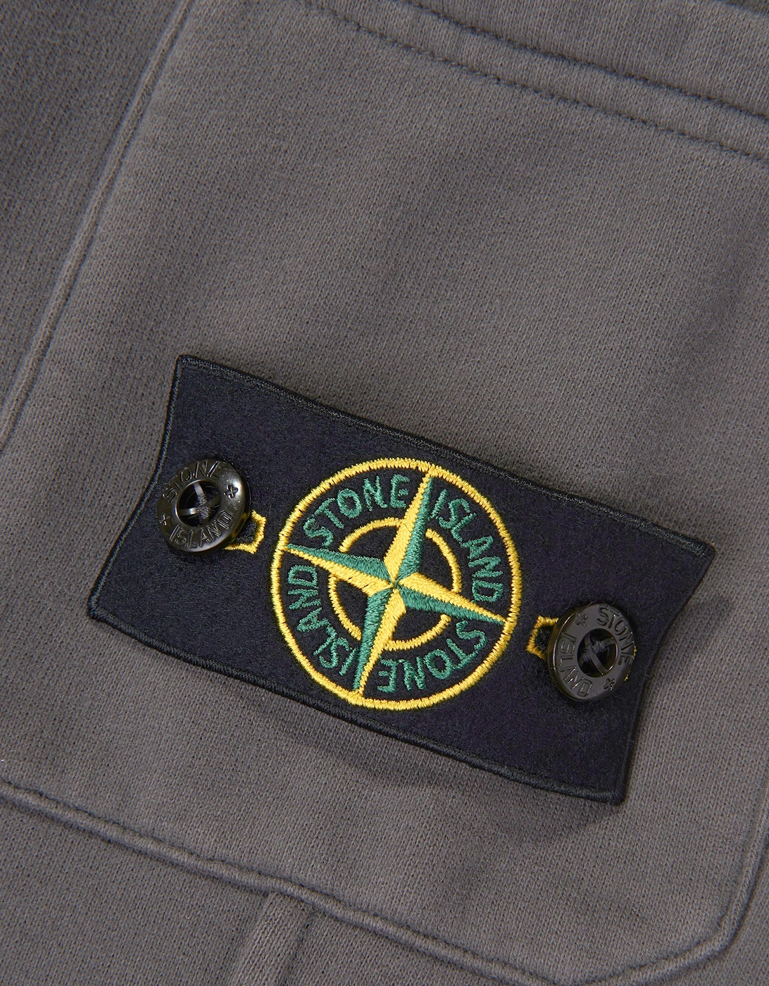 Stone Island Boys Brushed Cotton Fleece Joggers in Grey