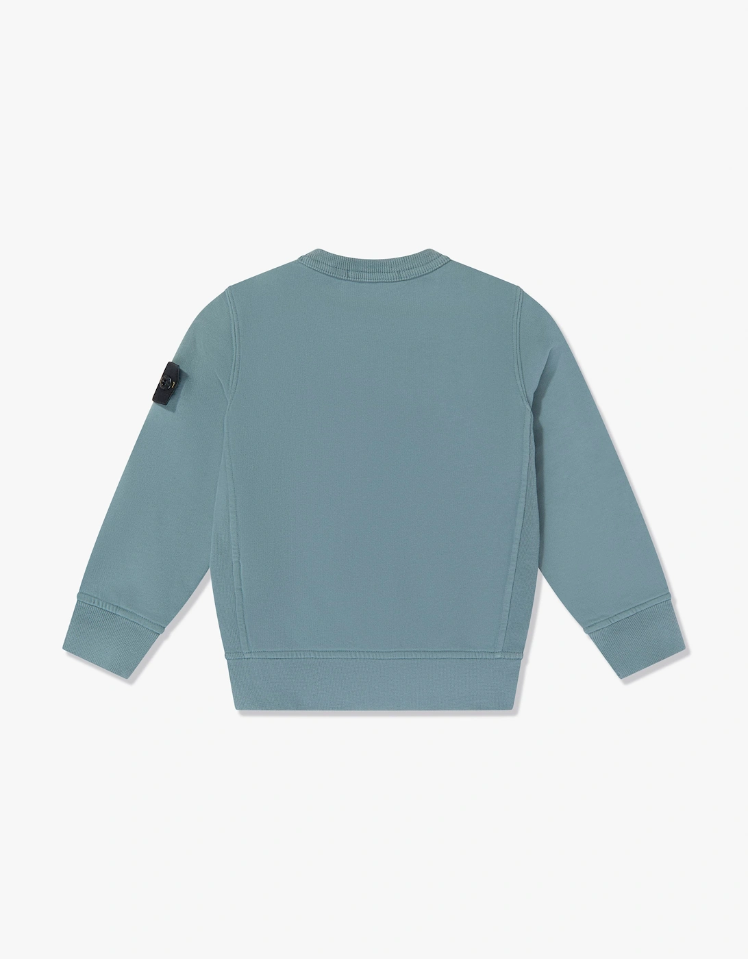 Stone Island Boys Brushed Cotton Fleece Sweatshirt in Blue