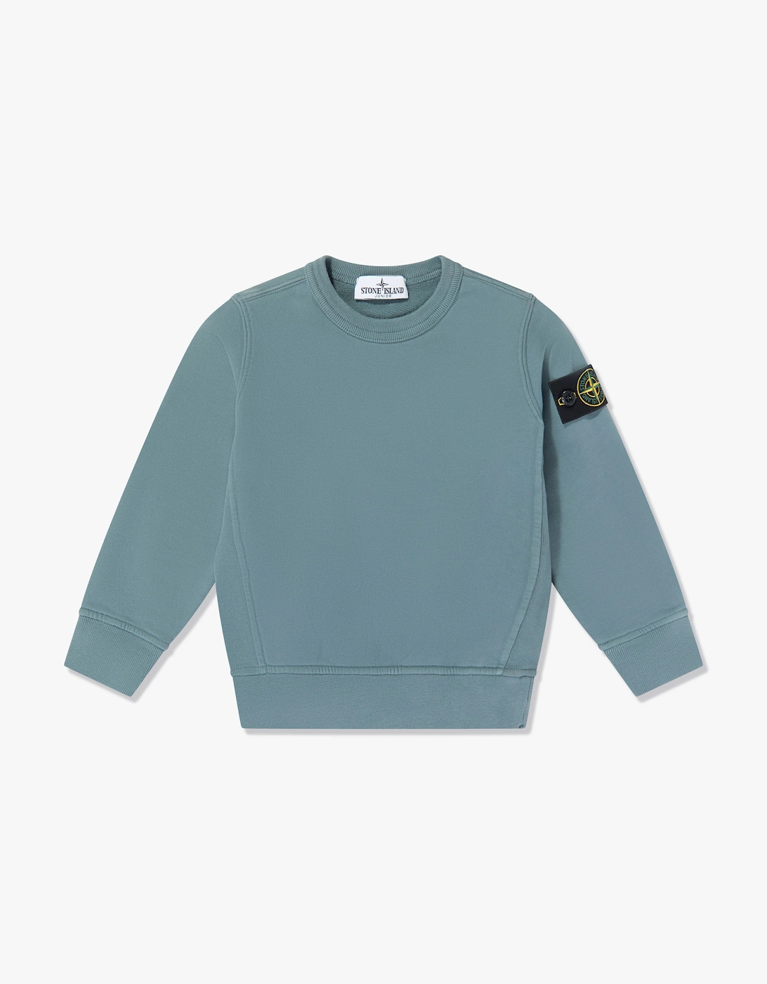 Stone Island Boys Brushed Cotton Fleece Sweatshirt in Blue