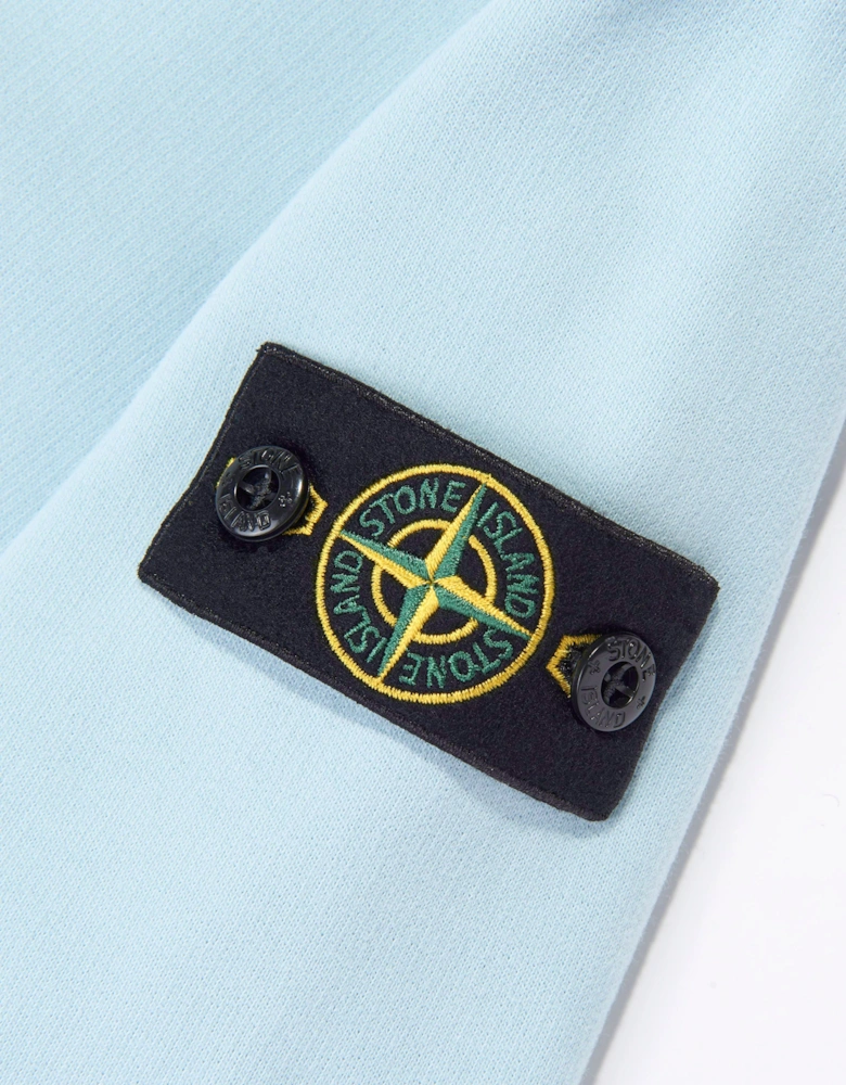 Stone Island Boys Brushed Organic Fleece Half Zip Sweatshirt in Blue