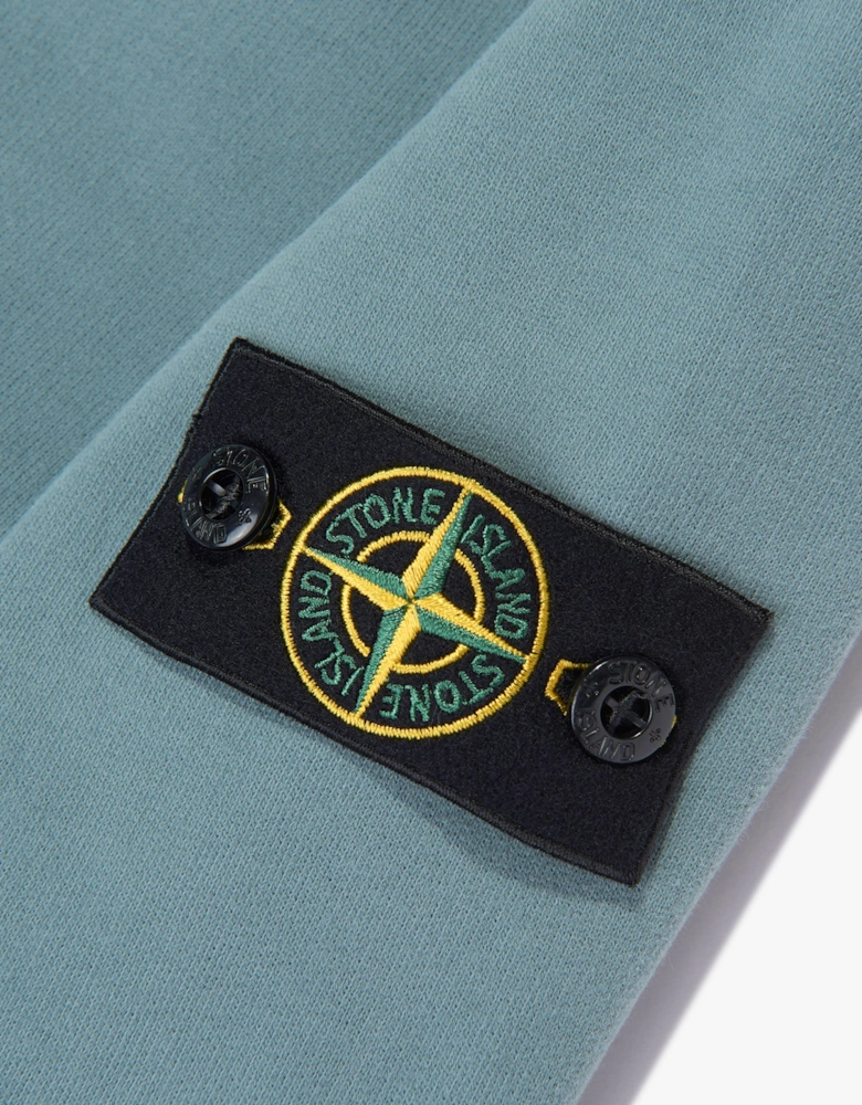 Stone Island Boys Brushed Cotton Fleece Sweatshirt in Blue