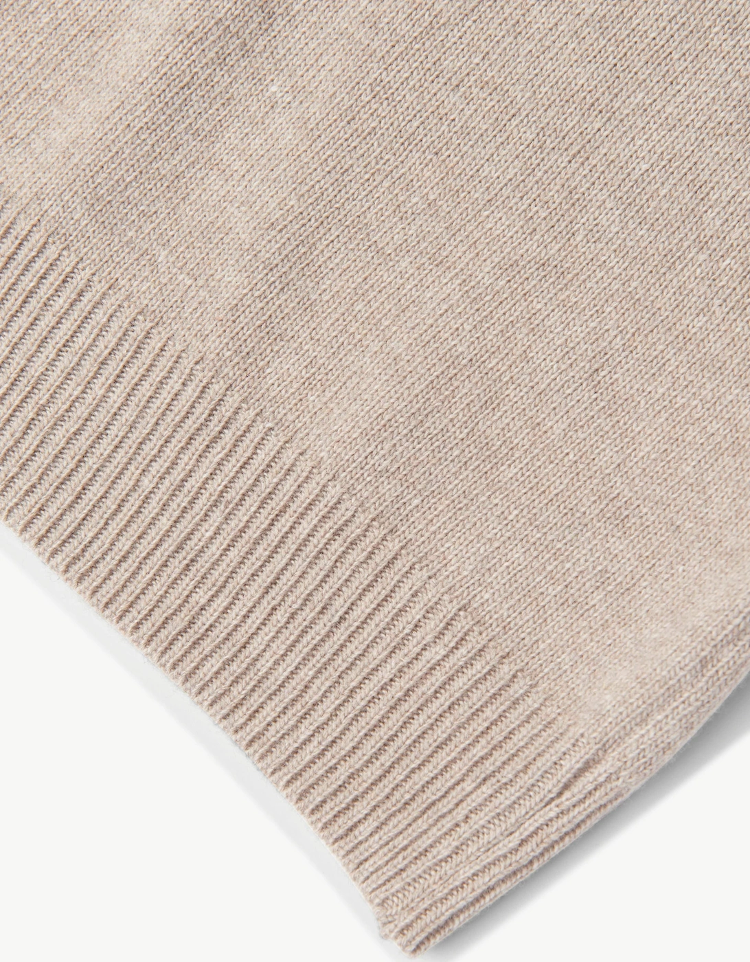 Stone Island Boys Wool and Cashmere Half Zip Jumper in Beige