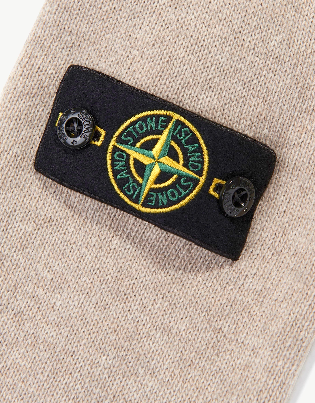 Stone Island Boys Wool and Cashmere Half Zip Jumper in Beige