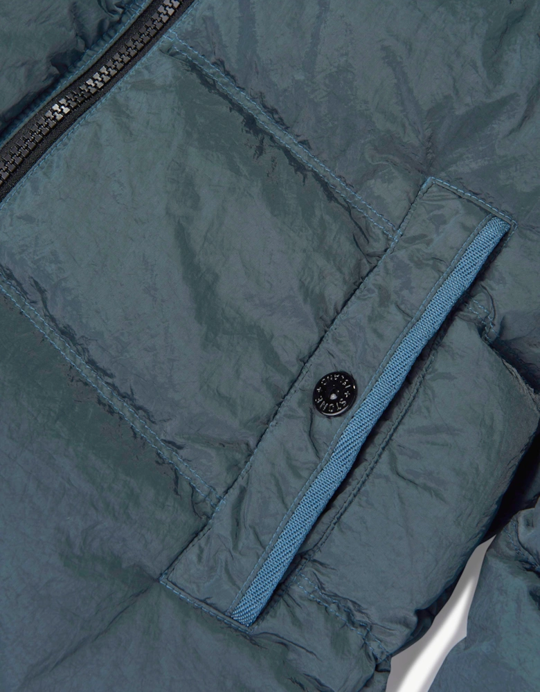 Stone Island Boys Econyl Regenerated Nylon Puffer Jacket in Blue