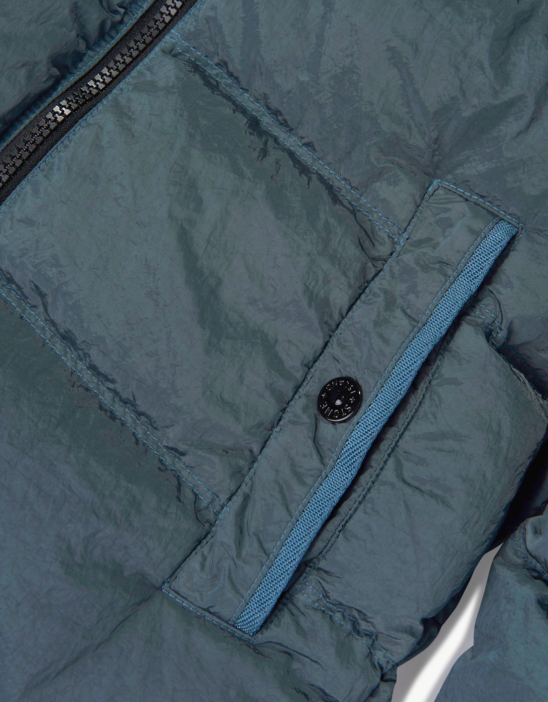 Stone Island Boys Econyl Regenerated Nylon Puffer Jacket in Blue