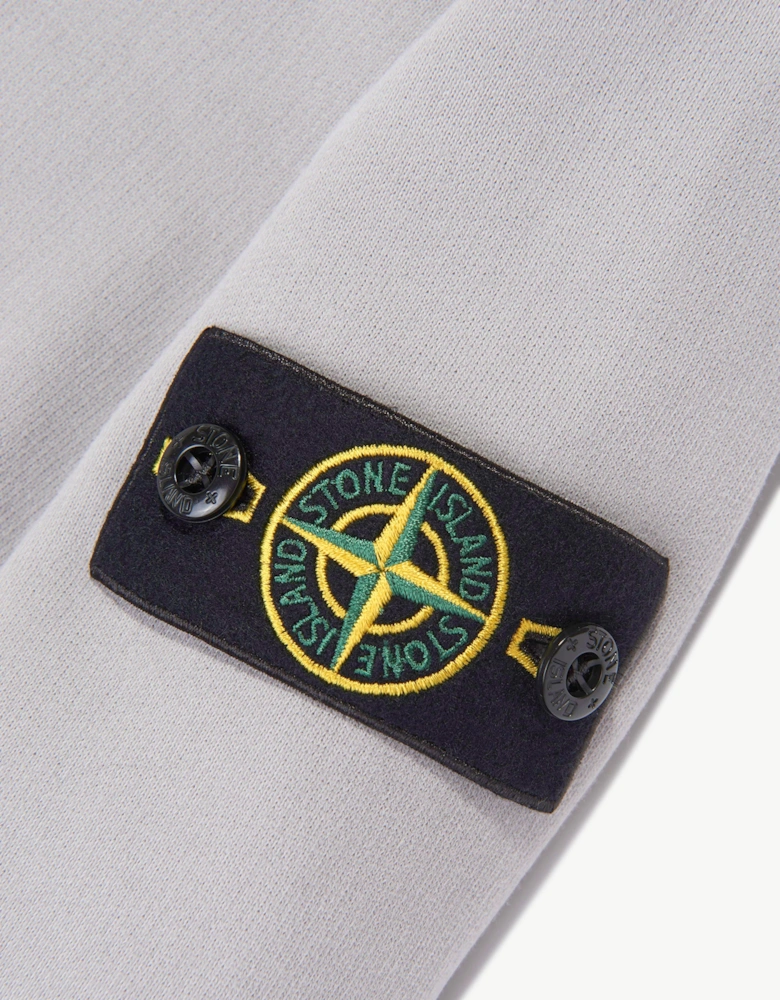 Stone Island Boys Brushed Organic Cotton Polo Sweatshirt in Grey