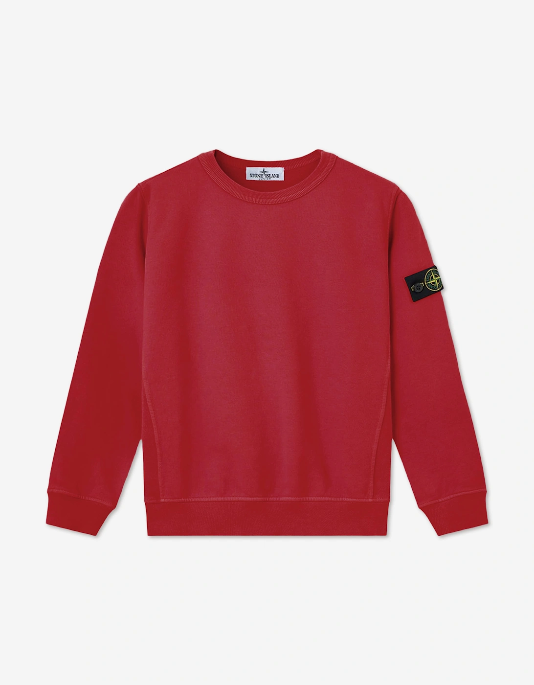 Stone Island Boys Red Brushed Cotton Fleece Sweatshirt  - Size 2 Years Kids