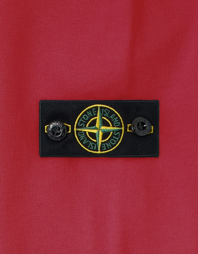 Stone Island Boys Brushed Cotton Fleece Sweatshirt in Red